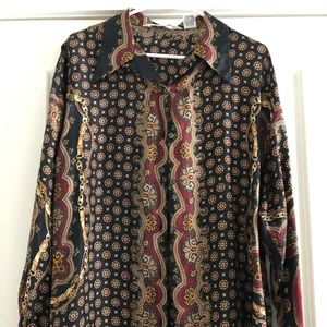 90s VINTAGE Express Silk Shirt Size L